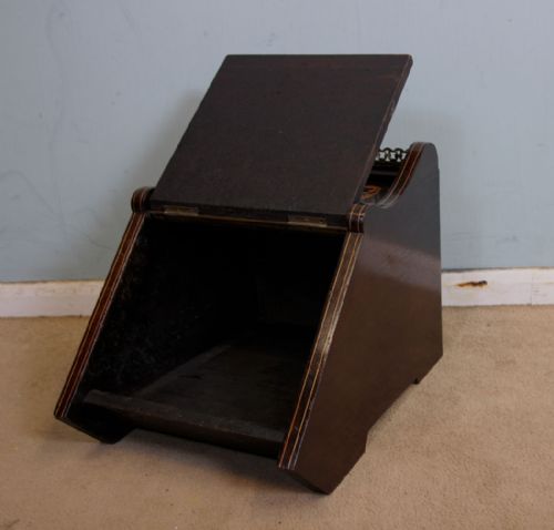 ANTIQUE ROSEWOOD INLAID COAL BOX - ADDITIONAL PHOTO 5
