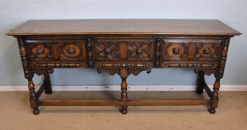 Oak & Walnut Sideboard Dresser Base