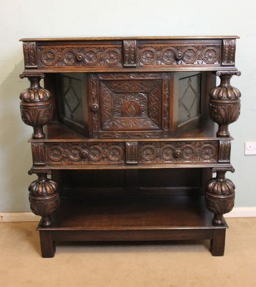 Carved Oak Sideboard Court Cupboard