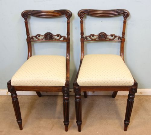 Antique Pair of Rosewood Occasional Side  Chairs