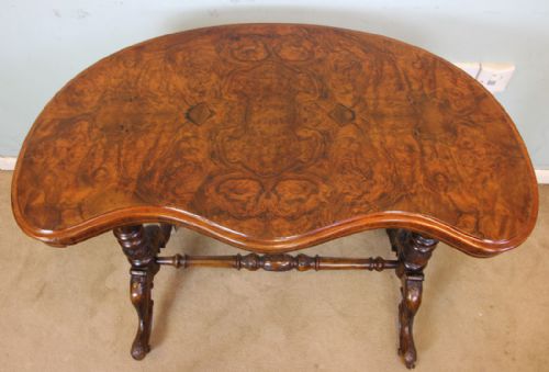 ANTIQUE VICTORIAN BURR WALNUT SIDE OCCASIONAL TABLE - ADDITIONAL PHOTO 1