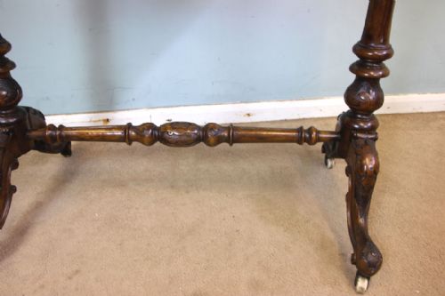 ANTIQUE VICTORIAN BURR WALNUT SIDE OCCASIONAL TABLE - ADDITIONAL PHOTO 5