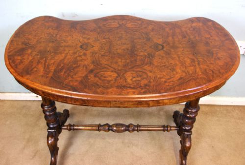 ANTIQUE VICTORIAN BURR WALNUT SIDE OCCASIONAL TABLE - ADDITIONAL PHOTO 7