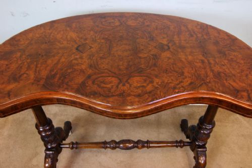 ANTIQUE VICTORIAN BURR WALNUT SIDE OCCASIONAL TABLE - ADDITIONAL PHOTO 8