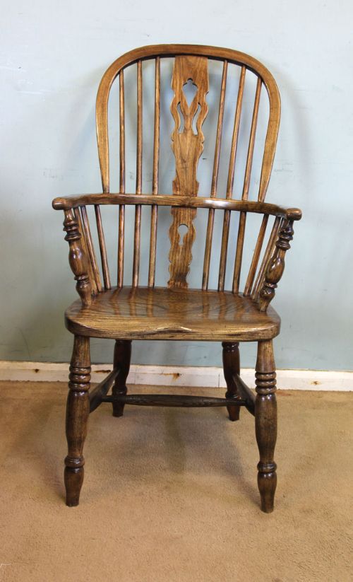 Antique Country Windsor Chair Armchair