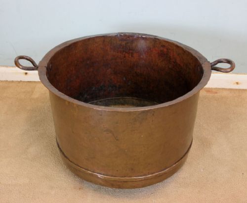 Antique Large Copper Coal Log Bin.