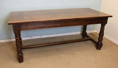 Antique Oak Refectory Farmhouse Kitchen Table