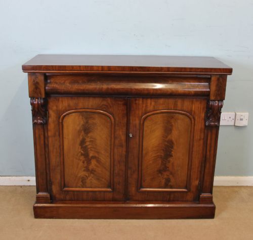 Antique Victorian Mahogany Two Door Chiffonier Sideboard Base
