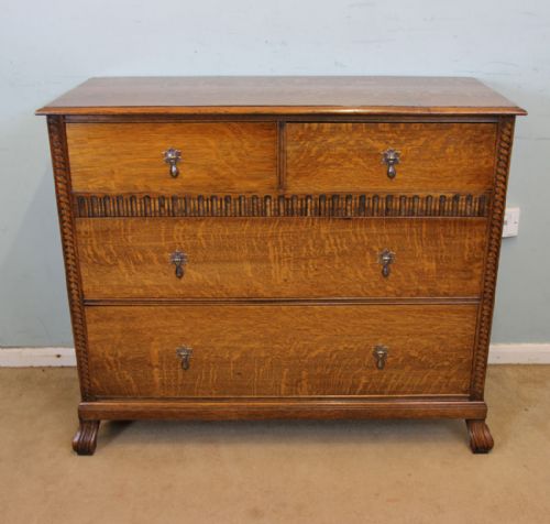 Antique Oak Chest of Drawers, Waring & Gillow Label