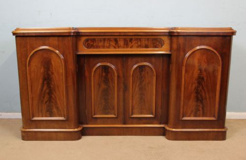 Antique Victorian Mahogany Breakfront Chiffonier Sideboard Base