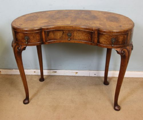 Shaped Burr Walnut Side Table
