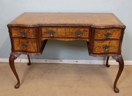 Burr Walnut Writing Side Table