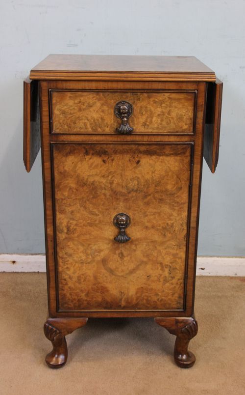 Burr Walnut Side Cabinet