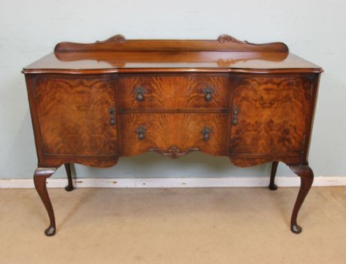 Figured Walnut Shaped Sideboard