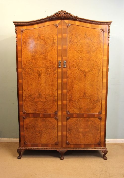 Burr Walnut Double Wardrobe