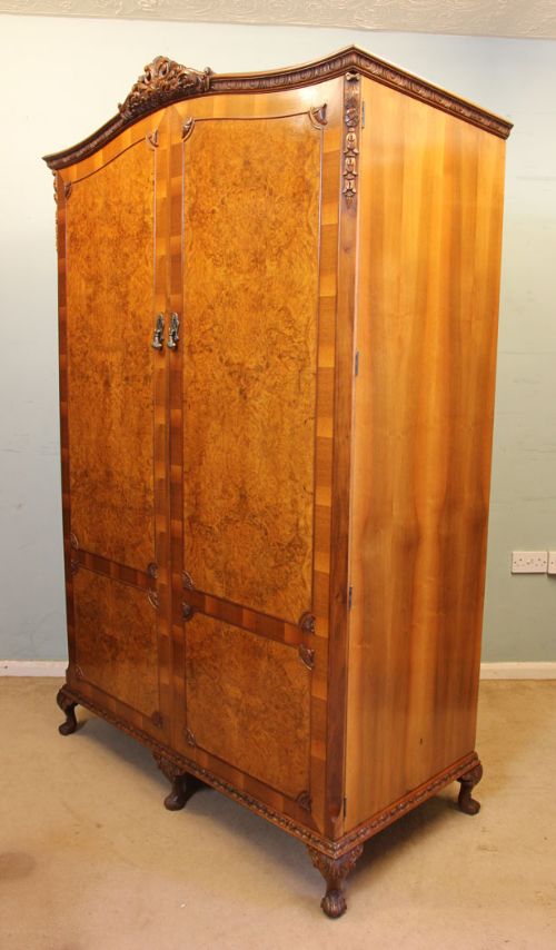 fig 1. Burr Walnut Double Wardrobe