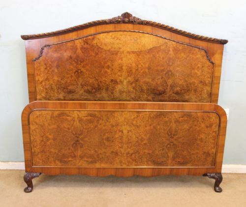 fig 1. Burr Walnut Double Bed.