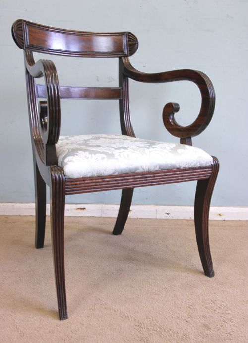 Antique Mahogany Desk Carver Armchair