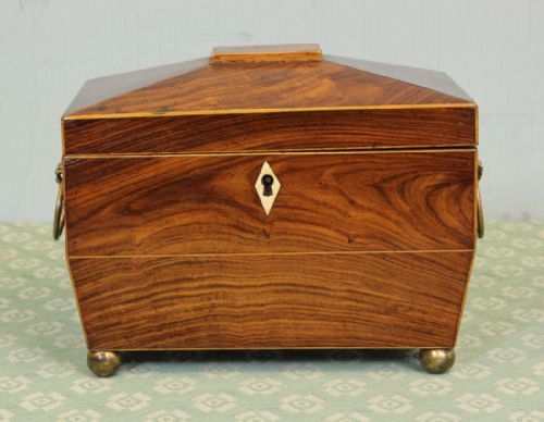 Antique Georgian Rosewood Tea Caddy