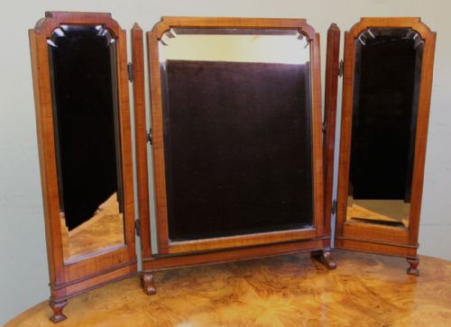 Antique Walnut Dressing Table Mirror
