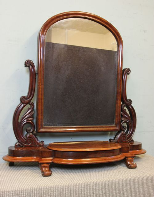 Antique Victorian Cheval Swing Toilet  Dressing Mirror
