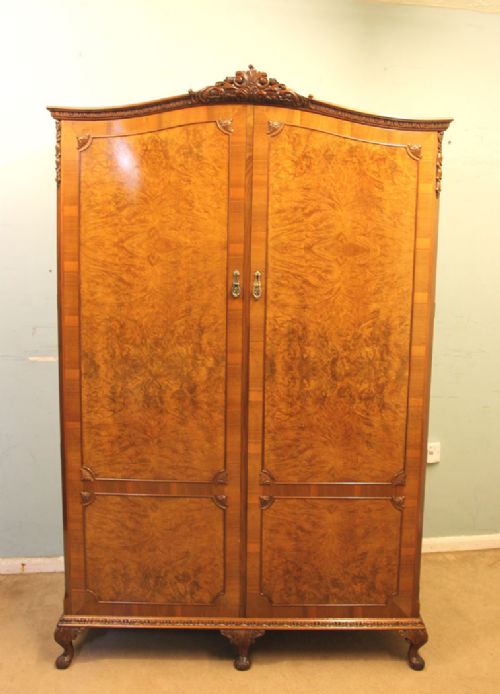 Burr Walnut Double Wardrobe