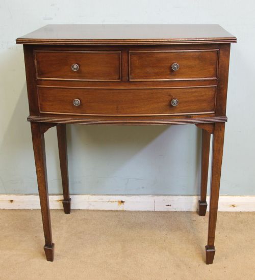 Antique Mahogany Bow Front Side Table
