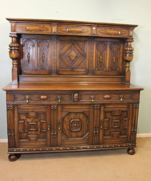 Antique Carved Oak Sideboard