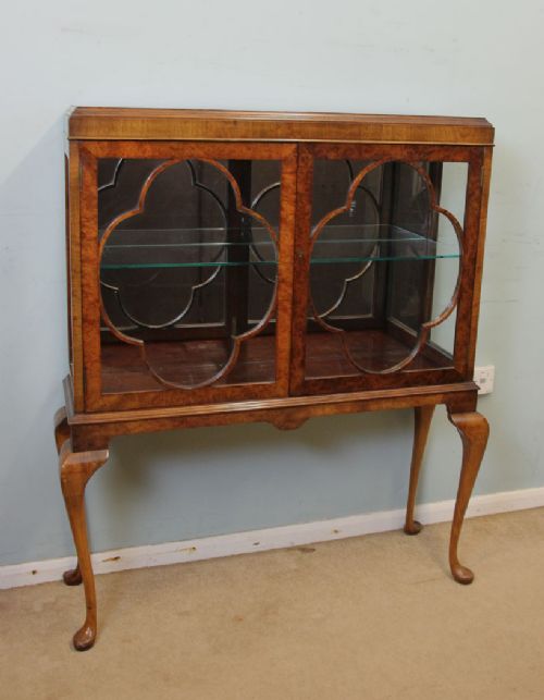 Burr Walnut Display Cabinet