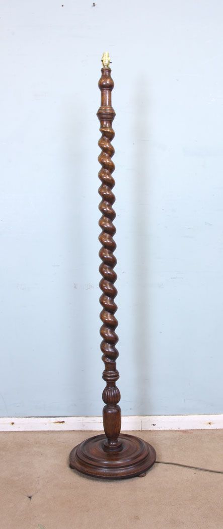 Antique Oak Standard Lamp