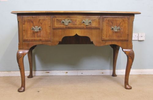 Antique Burr Walnut Writing Side Table
