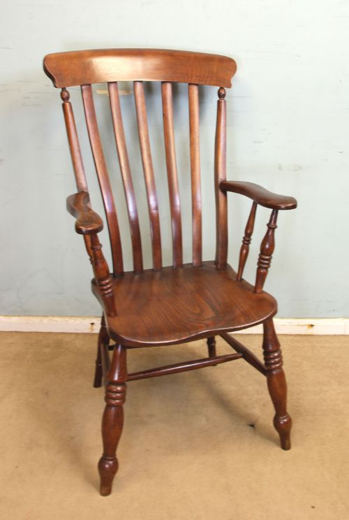 Antique Country Lath Back High Back Windsor Chair