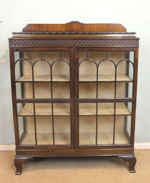 Antique Mahogany Side Display Cabinet
