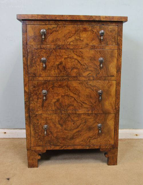 Small Burr Walnut Chest of Drawers