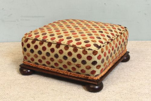 Antique Victorian Mahogany Footstool