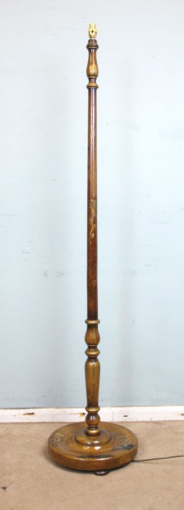 Antique Oriental Chinoiserie Style Standard Lamp