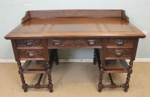 Antique Mahogany Knee Hole Writing Desk