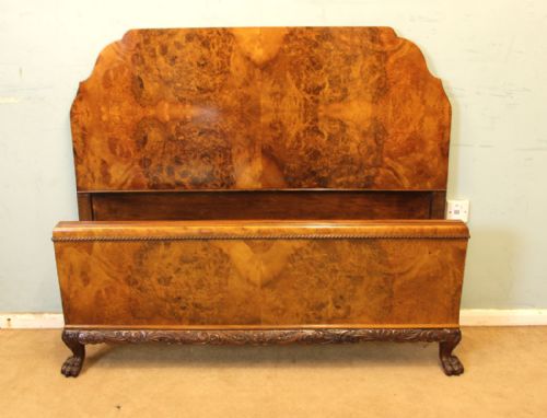 fig 1. Quality Burr Walnut Double Bed