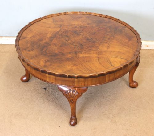 Circular Burr Walnut Coffee Table