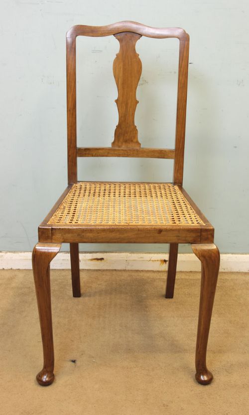 Walnut Cane Seat Occasional Chair