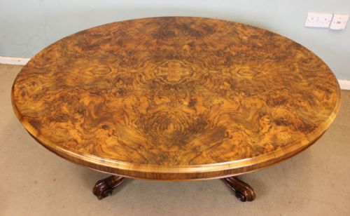 Antique Victorian Burr Walnut Coffee Table
