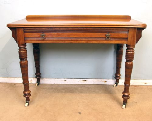 Antique Victorian Walnut Side Writing Table,