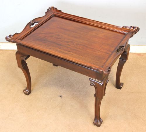 Antique Quality Mahogany Tray Top Coffee Table.