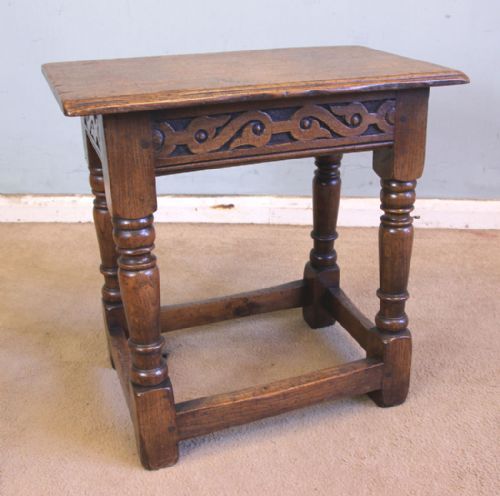 Antique Oak Joint Stool