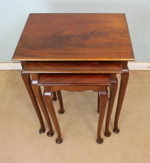 Nest of Three Mahogany Tables