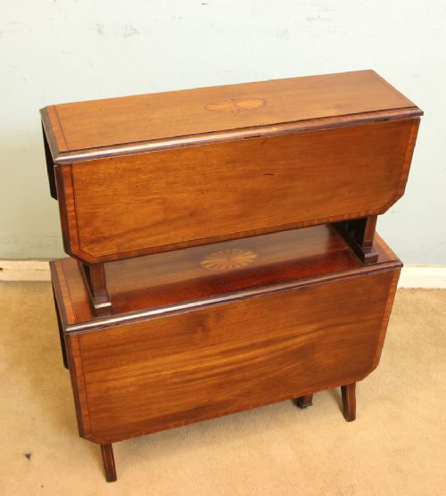 Antique Edwardian Double Inlaid Mahogany Sutherland Table