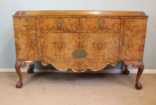 Antique Quality Burr Walnut Sideboard / Server