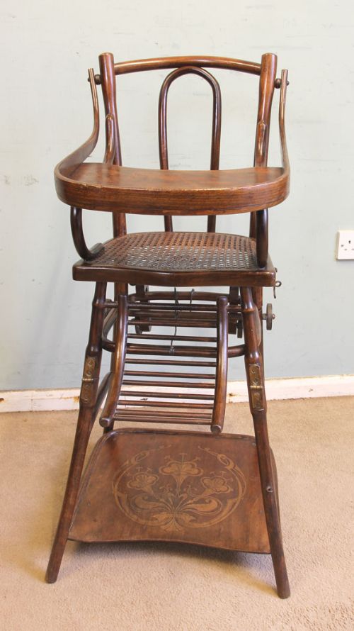 Antique Metamorphic Childs High Chair