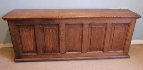 Antique Oak Window Seat with Storage,