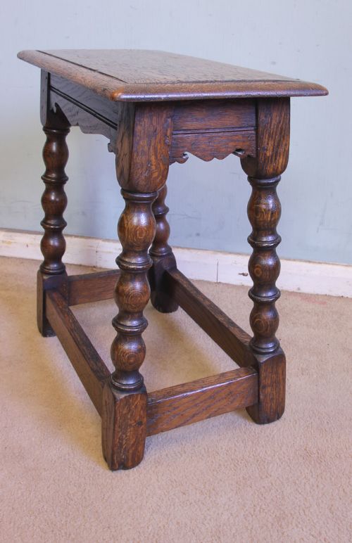 Antique Oak Joint Stool